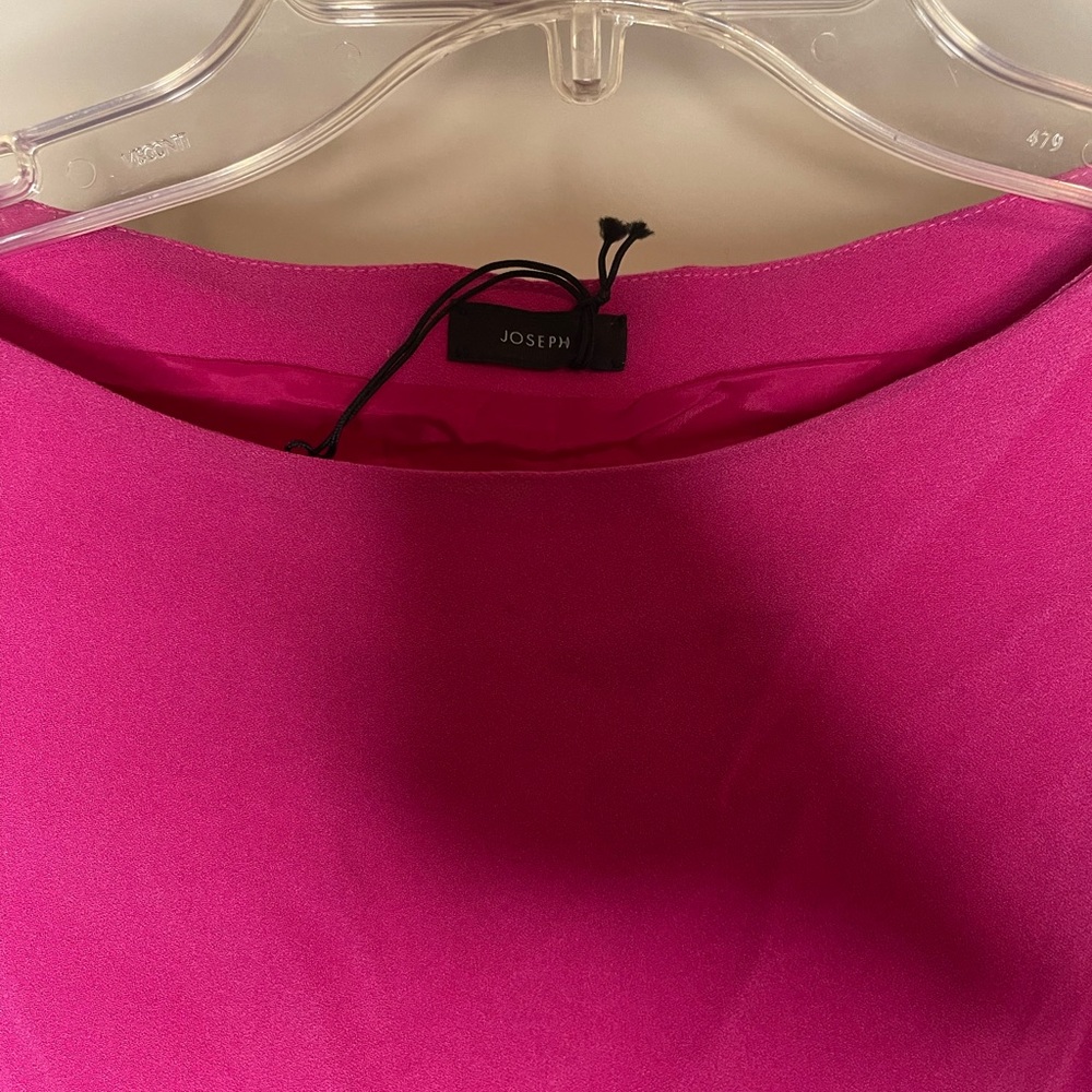 NWOT Joseph Elaine Crepe Pink Dress Sleeveless - Picture 3 of 4